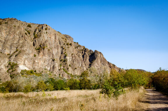 View onto the Rotenfels massif near Bad Münster