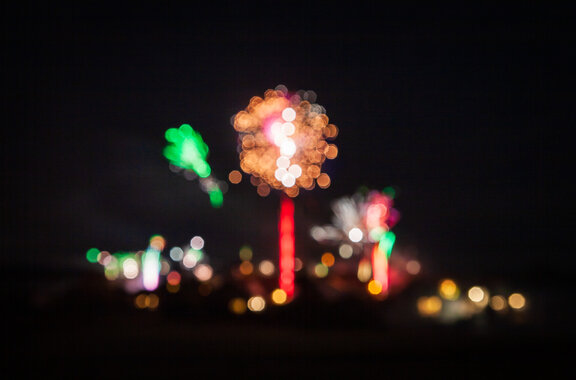 Bild von Feuerwerk mit bokeh